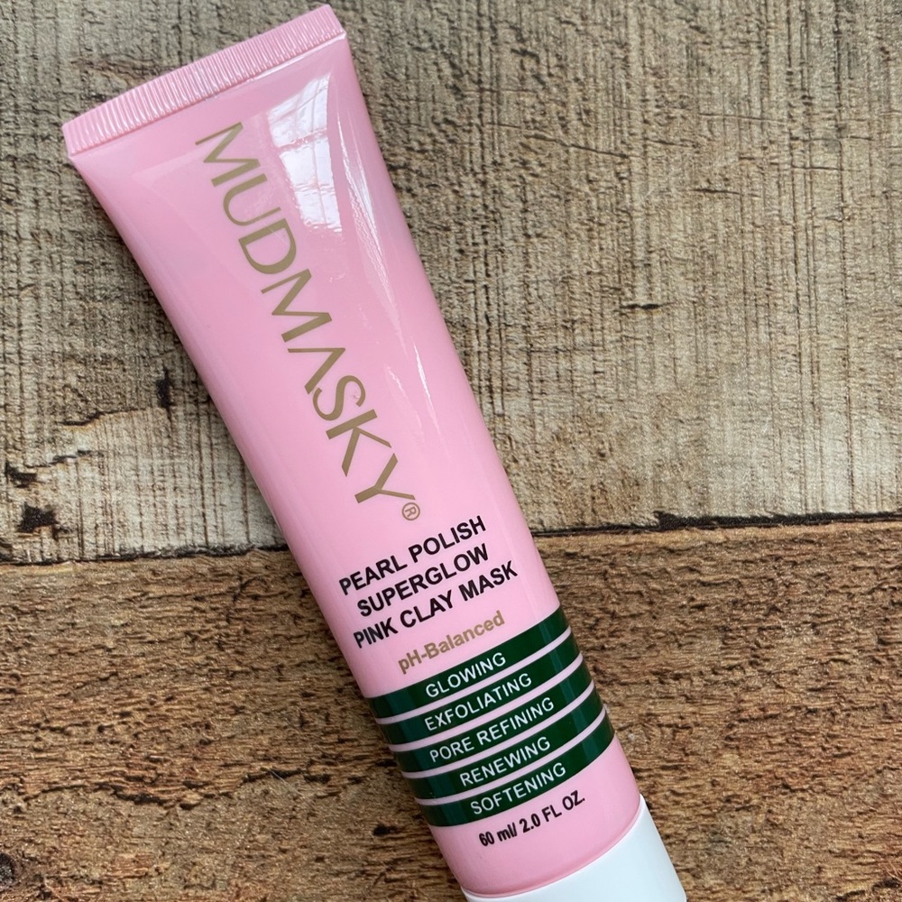MudMasky Pearl Polish Superglow Pink Clay Mask NEW Sealed Condition